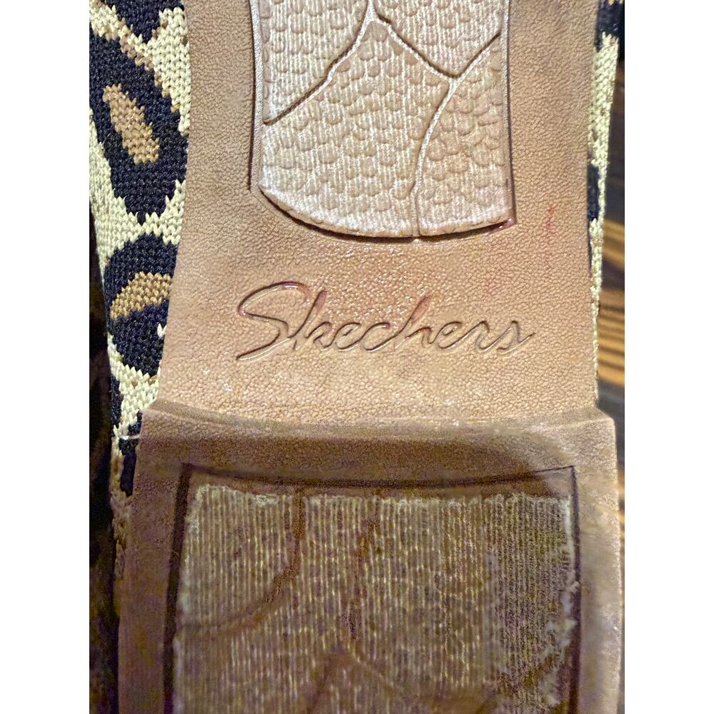 Skechers Air Colled Memory Foam Knit Ballet Flats Cheetah Print Size 8 - Picture 6 of 8
